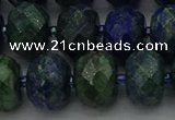 CRB1455 15.5 inches 10*14mm faceted rondelle chrysocolla beads