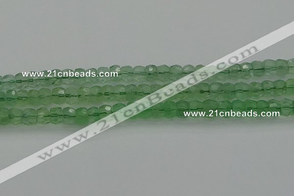 CRB1459 15.5 inches 5*8mm faceted rondelle green fluorite beads