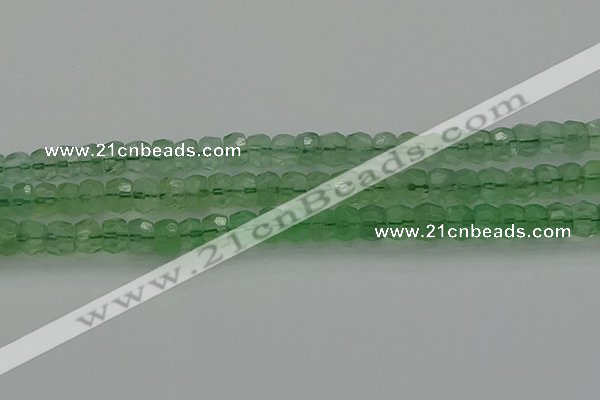 CRB1459 15.5 inches 5*8mm faceted rondelle green fluorite beads