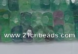 CRB1463 15.5 inches 4*6mm faceted rondelle fluorite beads