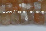 CRB1470 15.5 inches 6*10mm faceted rondelle moonstone beads