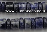 CRB161 15.5 inches 5*14mm & 10*14mm rondelle sodalite gemstone beads