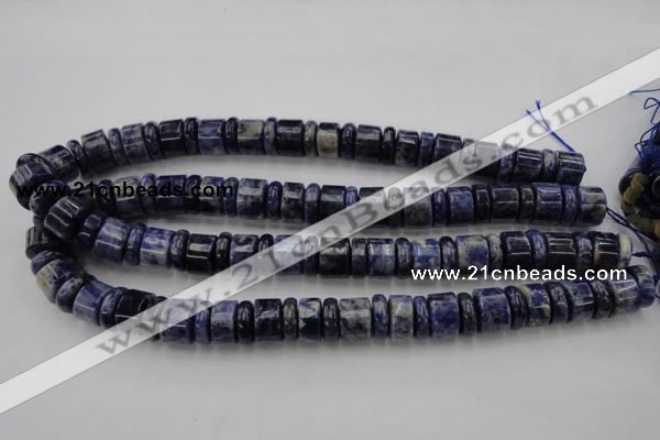 CRB161 15.5 inches 5*14mm & 10*14mm rondelle sodalite gemstone beads