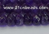 CRB1805 15.5 inches 5*8mm faceted rondelle amethyst beads