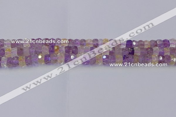 CRB1808 15.5 inches 5*8mm faceted rondelle ametrine beads