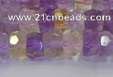 CRB1809 15.5 inches 6*10mm faceted rondelle ametrine beads