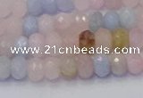 CRB1828 15.5 inches 4*6mm faceted rondelle morganite beads