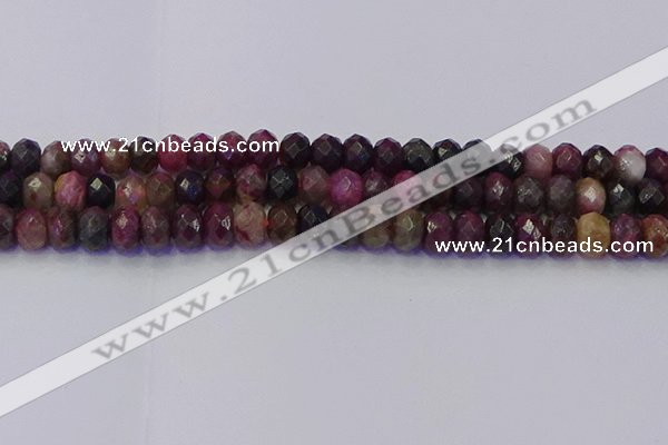 CRB1833 15.5 inches 5*8mm faceted rondelle tourmaline beads