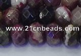 CRB1834 15.5 inches 6*10mm faceted rondelle tourmaline beads