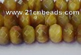 CRB1837 15.5 inches 5*8mm faceted rondelle golden tiger eye beads