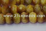 CRB1838 15.5 inches 6*10mm faceted rondelle golden tiger eye beads