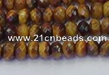 CRB1840 15.5 inches 4*6mm faceted rondelle yellow tiger eye beads