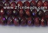 CRB1845 15.5 inches 5*8mm faceted rondelle red tiger eye beads