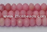 CRB1848 15.5 inches 4*6mm faceted rondelle pink opal beads