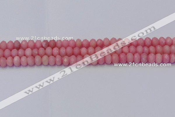 CRB1849 15.5 inches 5*8mm faceted rondelle pink opal beads