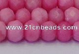 CRB1850 15.5 inches 6*10mm faceted rondelle pink opal beads