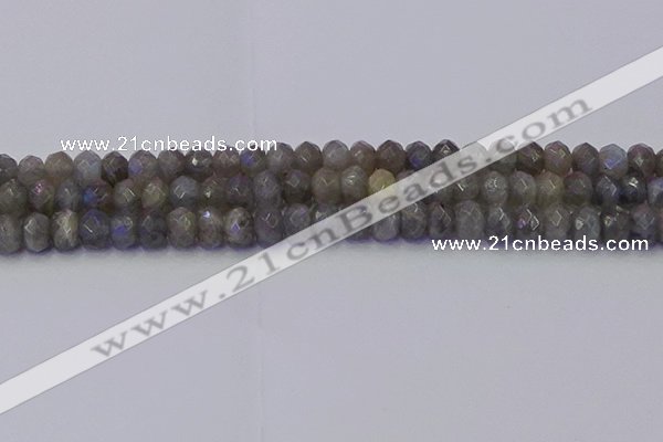 CRB1853 15.5 inches 5*8mm faceted rondelle labradorite beads