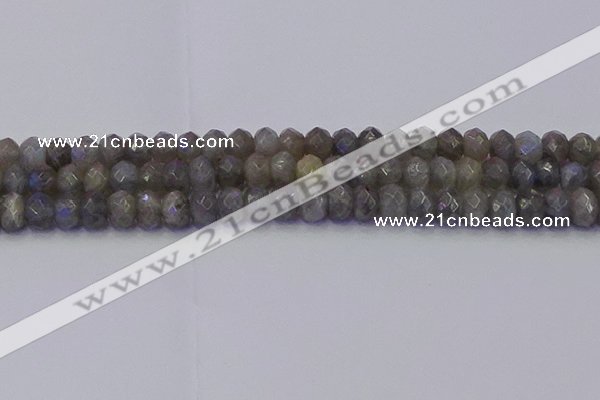 CRB1854 15.5 inches 6*10mm faceted rondelle labradorite beads