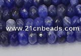 CRB1856 15.5 inches 4*6mm faceted rondelle sodalite beads