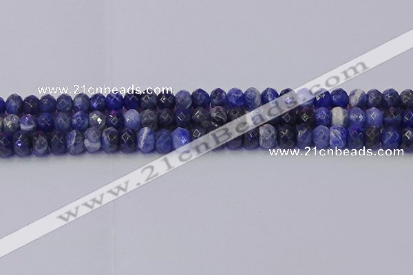 CRB1857 15.5 inches 5*8mm faceted rondelle sodalite beads