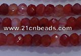 CRB1861 15.5 inches 2.5*4mm faceted rondelle south red agate beads