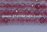 CRB1863 15.5 inches 2*3mm faceted rondelle strawberry quartz beads