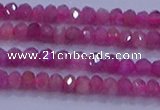 CRB1878 15.5 inches 2*3mm faceted rondelle red tourmaline beads