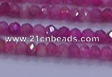 CRB1879 15.5 inches 2.5*4mm faceted rondelle red tourmaline beads