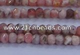 CRB1881 15.5 inches 2*3mm faceted rondelle rhodochrosite beads