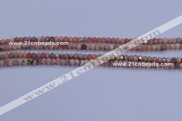 CRB1881 15.5 inches 2*3mm faceted rondelle rhodochrosite beads