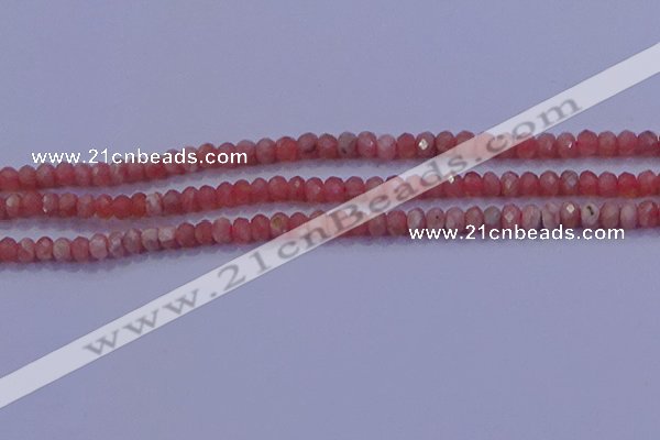 CRB1885 15.5 inches 2.5*4mm faceted rondelle rhodochrosite beads