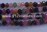 CRB1887 15.5 inches 2*3mm faceted rondelle tourmaline beads