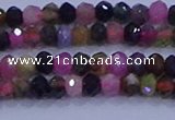 CRB1888 15.5 inches 2.5*4mm faceted rondelle tourmaline beads