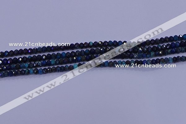 CRB1906 15.5 inches 2*3mm faceted rondelle chrysocolla & turquoise beads