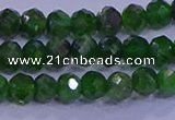 CRB1922 15.5 inches 2.5*4mm faceted rondelle diopside beads