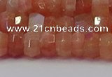 CRB1931 15.5 inches 5*8mm faceted rondelle sunstone beads