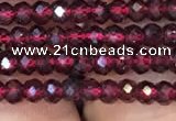 CRB1938 15.5 inches 2*3mm faceted rondelle red garnet gemstone beads