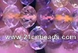 CRB1944 15.5 inches 6*8mm faceted rondelle ametrine beads