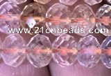 CRB1950 15.5 inches 6*8mm faceted rondelle citrine gemstone beads