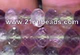 CRB1959 15.5 inches 4*6mm faceted rondelle fluorite gemstone beads