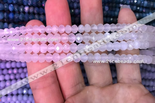 CRB1962 15.5 inches 4*6mm faceted rondelle white moonstone beads