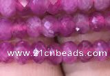 CRB1973 15.5 inches 3*5mm faceted rondelle pink tourmaline beads