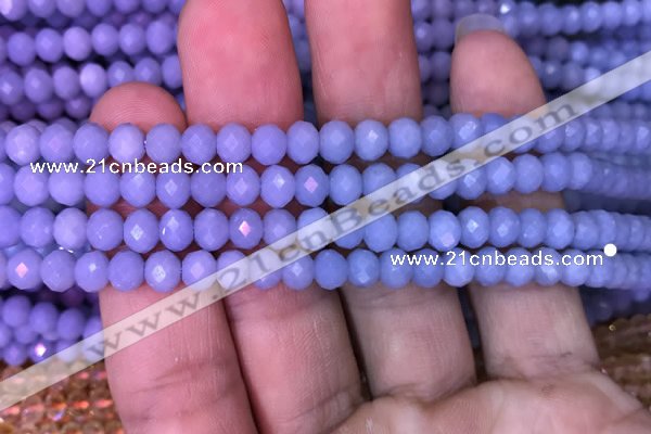 CRB1983 15.5 inches 4*6mm faceted rondelle blue angel skin gemstone beads