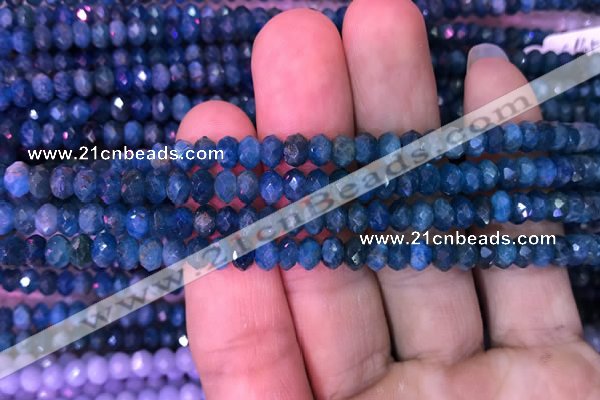 CRB1991 15.5 inches 4*6mm faceted rondelle apatite gemstone beads