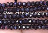 CRB1997 15.5 inches 2*3mm faceted rondelle black spinel beads