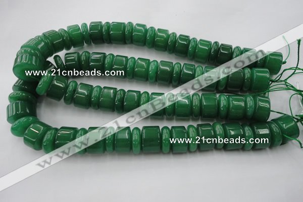 CRB202 15.5 inches 6*18mm - 13*18mm rondelle green aventurine beads