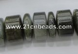 CRB203 15.5 inches 6*18mm - 13*18mm rondelle labradorite beads