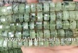 CRB2043 15.5 inches 12mm - 13mm faceted tyre prehnite beads