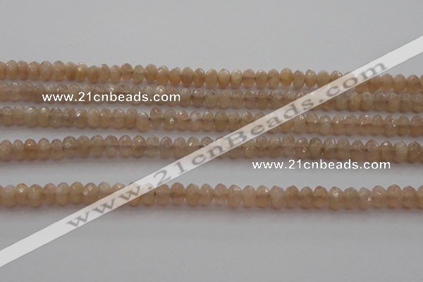 CRB210 15.5 inches 3*4mm faceted rondelle moonstone beads