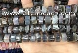 CRB2114 15.5 inches 13mm - 14mm faceted tyre Botswana agate beads